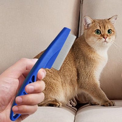 Brosse Chat - CatSheddingHairComb™ - Bleu - Happy Miaou