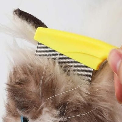 Brosse Chat - CatSheddingHairComb™ - Jaune - Happy Miaou