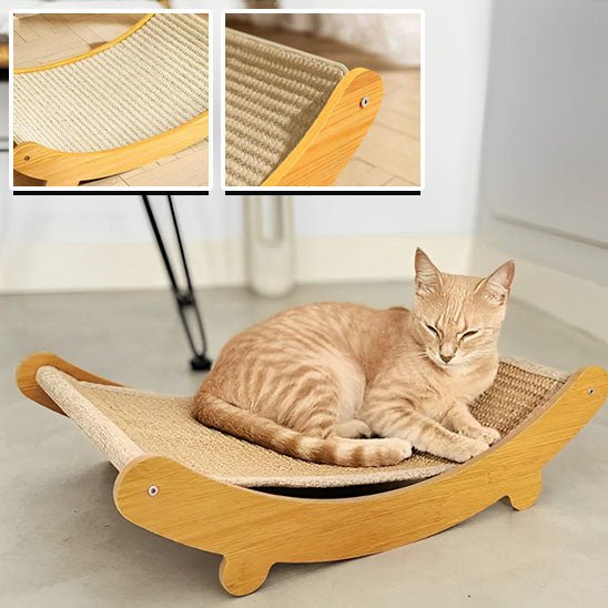 coussinets à gratter pour chat | balançoire en bois - Happy Miaou