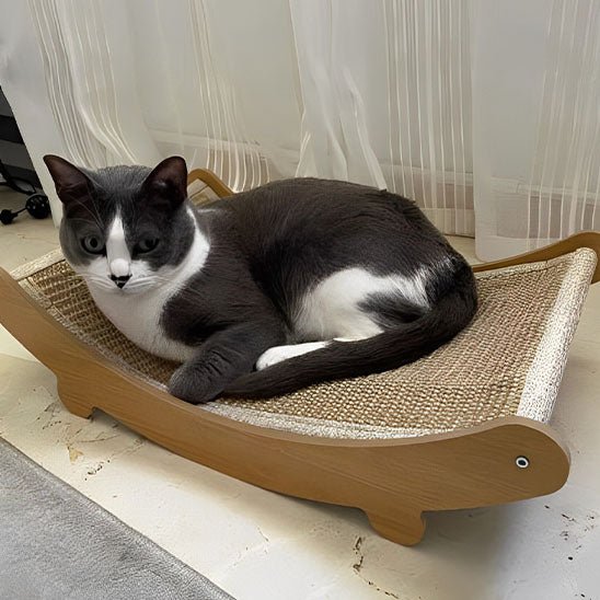 coussinets à gratter pour chat | balançoire en bois - Happy Miaou