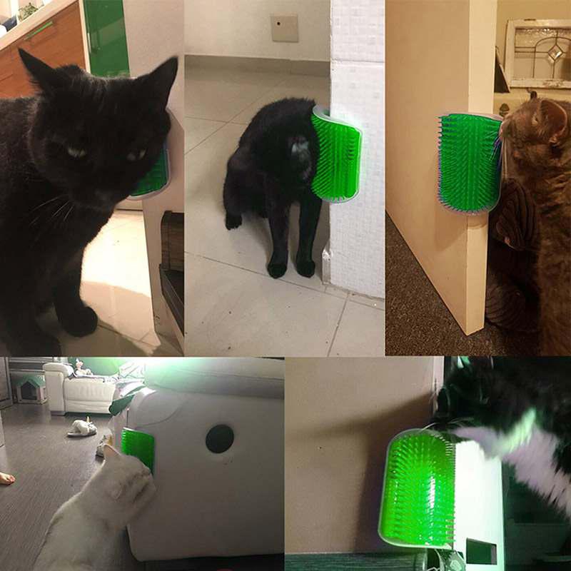 Grattoir Chat - PurrCornerGroomer™ - Vert - Happy Miaou
