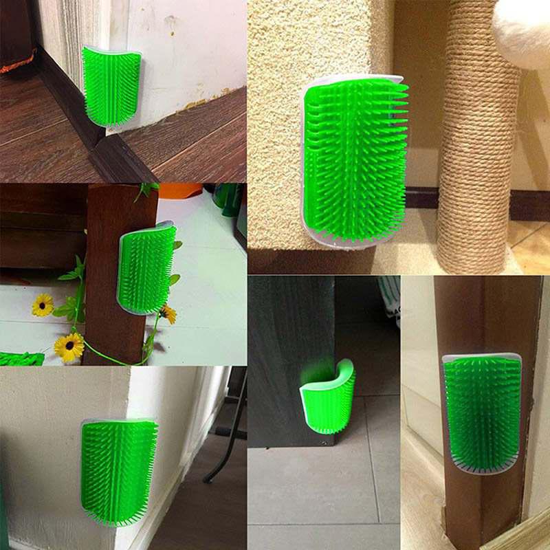 Grattoir Chat - PurrCornerGroomer™ - Vert - Happy Miaou