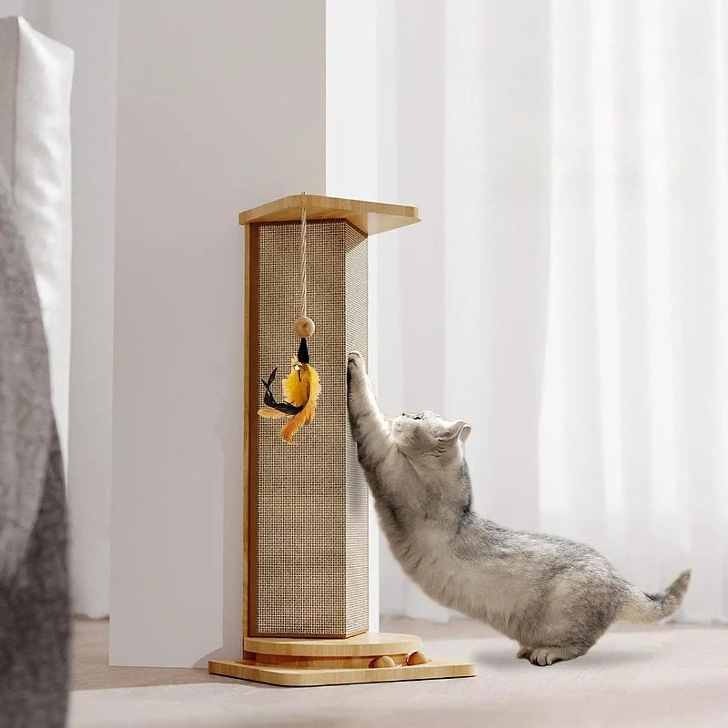 Griffoir pour chat - CatScratcherPost™ - Happy Miaou