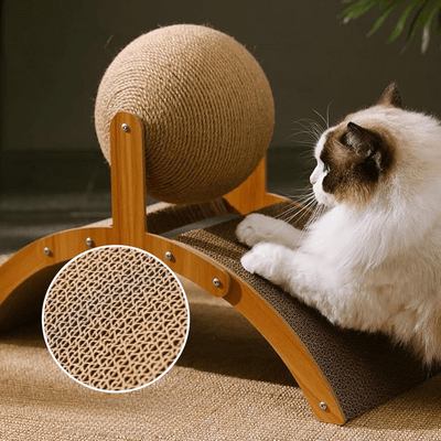 Griffoir pour Chat - Scratch&PlayCatBoardâą - Arc - Happy Miaou