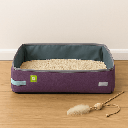Bac à Litière Chat - NomadLiti™ - Violet - Happy Miaou