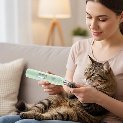 Coupe griffe chat avec humaine coupe vert