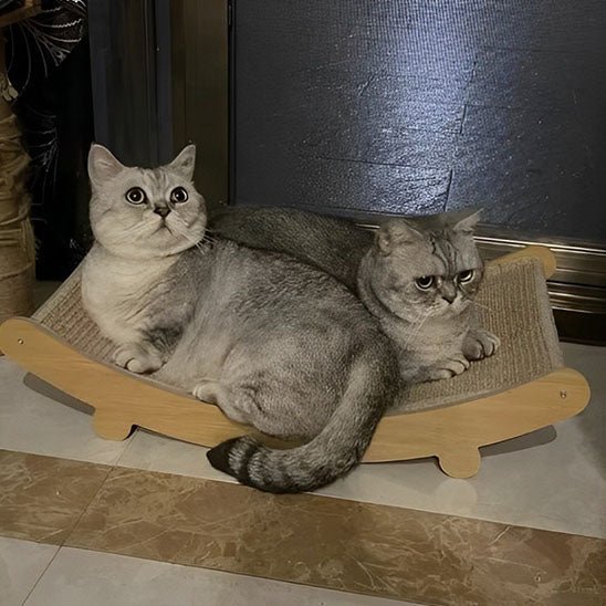 coussinets à gratter pour chat | balançoire en bois - Happy Miaou