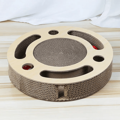 Grattoir Chat - PurrRoundScratcher™ - Minimaliste - Happy Miaou