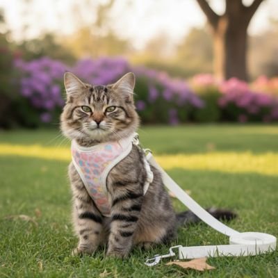 Harnais chat | Ajustable et Léger - Happy Miaou