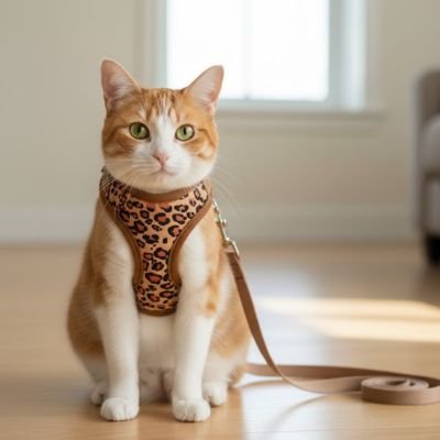 Harnais chat | Ajustable et Léger - Happy Miaou