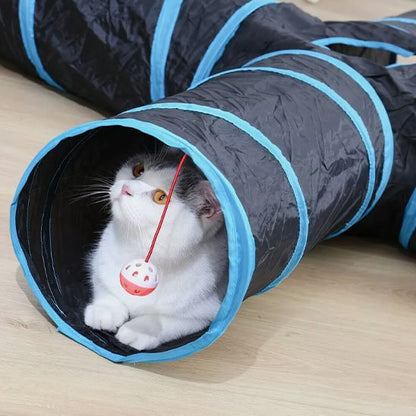 Tunnel pour chat pliable | Douillet - Happy Miaou