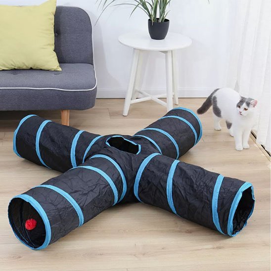 Tunnel pour chat pliable | Douillet - Happy Miaou